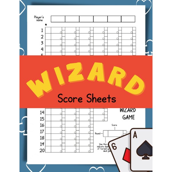 Large Wizard Score Sheets: 130 Score Cards for Scorekeeping, 8.5