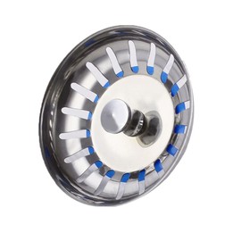 SyiXute 1 Pcs Kitchen Sink Strainer Plug,Thickened Design Stainless Steel Universal Sink Drainer Plug for Bathroom and Kitchen Diameter:80 mm