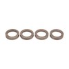 4pcs Front A Arm Long Bushing with Spacer Black Replacement
