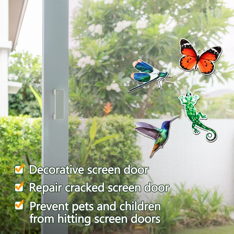 8 Pcs Screen Magnets Dragonfly Decorative Magnetic Flexible Double Sided