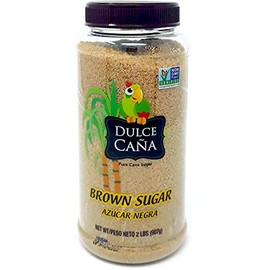 Dulce Caña Azúcar Negra, Organic Non-GMO Pure Cane Brown Sugar, 2lb Jar 2 Pound (Pack of 1)