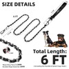 PUPTECK Chain Dog Leash Chew Proof, 2-in-1 Reflective with Soft