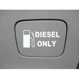 XTRAYXRAY Diesel ONLY Sticker Car Fuel Tank Cover Cap Warning Decal Window Bumper Decal Sticker Suitable for Cars, Trucks 5inch(White)