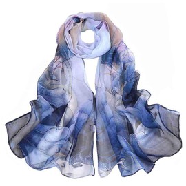 Acotavie Scarfs for Women Lightweight Fashion Scarves Print Floral Pattern Scarf Shawl Wraps (W03)