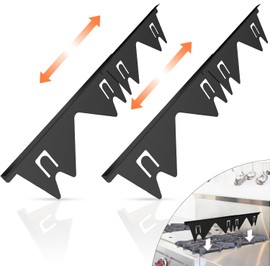 Stainless Steel Stove Gap Covers (2PCS), Stove Gap Filler, Stove Guard for Kitchen Oven Counter Side Gap, Range Trim Kit, Easy Clean and Heat Resistant, Adjustable Length 13.8" to 27.5" /35-70cm