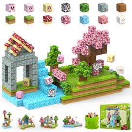 Magnetic Blocks,108PCS Magnetic Tiles Building Blocks,Build Mine Magnet World Garden Set,Toddler STEM Sensory Construction Toys 3 4 5 6 7 Girls Boys Christmas Birthday Gifts for 3+ Years Old Kids