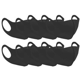 SYUKKY Mask, Washable, Stretchy, 8 Pieces, Breathable, Dust Pollen, UV Protection, Makes Your Face Look Smaller, Absorbent, Quick Drying, Unisex, 5 Colors, (Size M, Black)