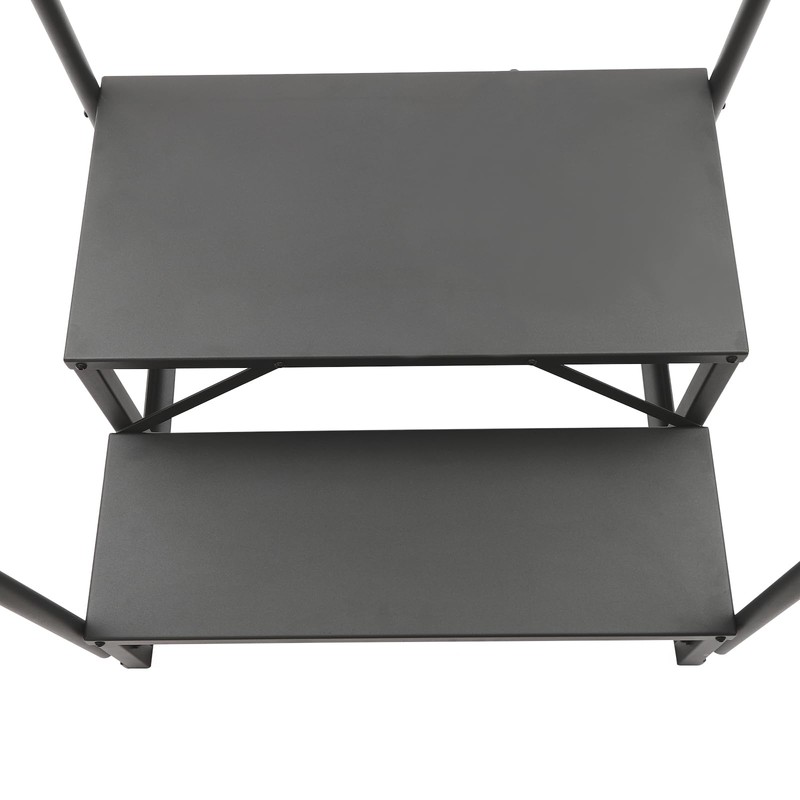 CNCEST RV Steps with Handrails,2 Step RV Stairs 450 lbs