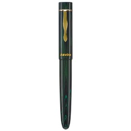Asvine C2000 Alemania Cumberland Ebonite Pluma estilográfica#8 Punta roma 1.1mm Pluma de caligrafía única con patrón de dibujo, con convertidor, caja 