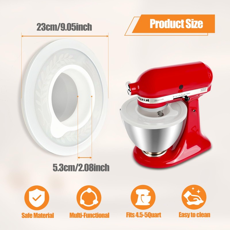 Lid for Stand Mixer, Compatible with Kitchen Aid 4.5-5 Quart