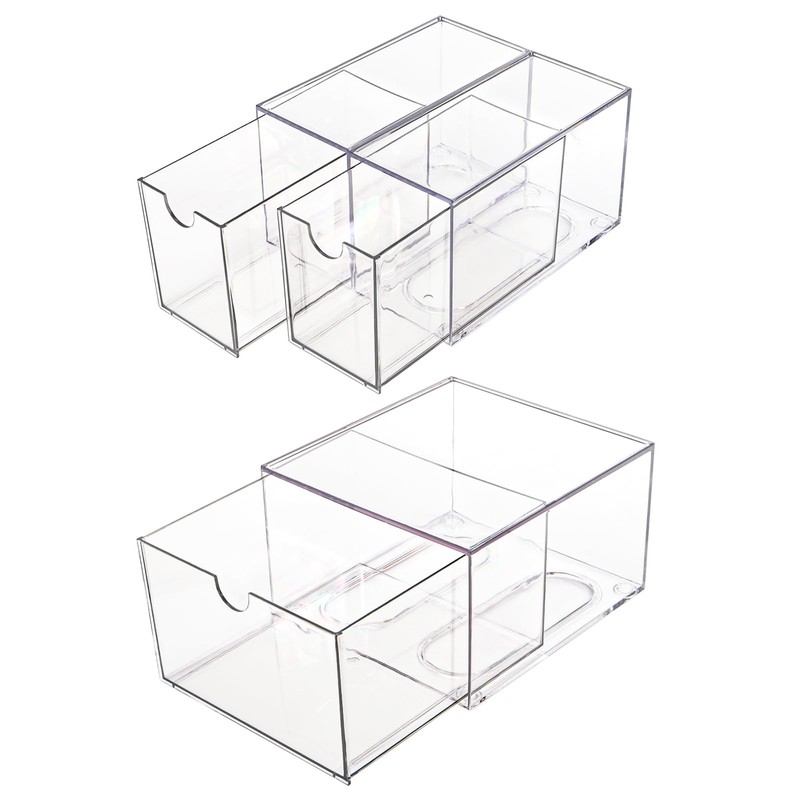 Yarlung 3 Pack Coffee Pod Organizer Tea Bag Holder, Clear