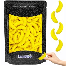 Fruidles Frosted Banana Gummi Candy, Delicious Sugar Coated Fruit Flavors Gummies (2 Pounds)