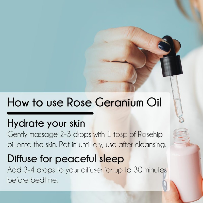 GreenHealth Rose Geranium Essential Oil - 4 fl oz Amber