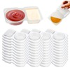 40pcs Snack Pack Container, Plastic Double Compartment Snack Container, Condiment