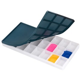 Paint Palette Mixing Palette Plastic with Soft Lid Paint Tray Palette for Watercolours Gouache Acrylic Oil Paints 24 Compartments