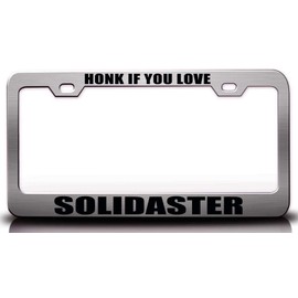 Custom Brother - HONK IF You Love SOLIDASTER Flowers Metal Car SUV Truck License Plate Frame Ch k18