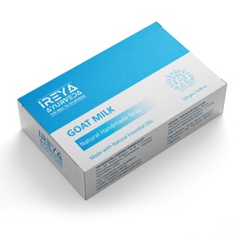 Ireya Ayurveda Goat Milk Soap - With Lavender Shea Butter & Aloe Vera extract 125 g (4.41 oz)| Moisturizing Cleansing | Free from Parabens, SLS and Handmade Soap in India