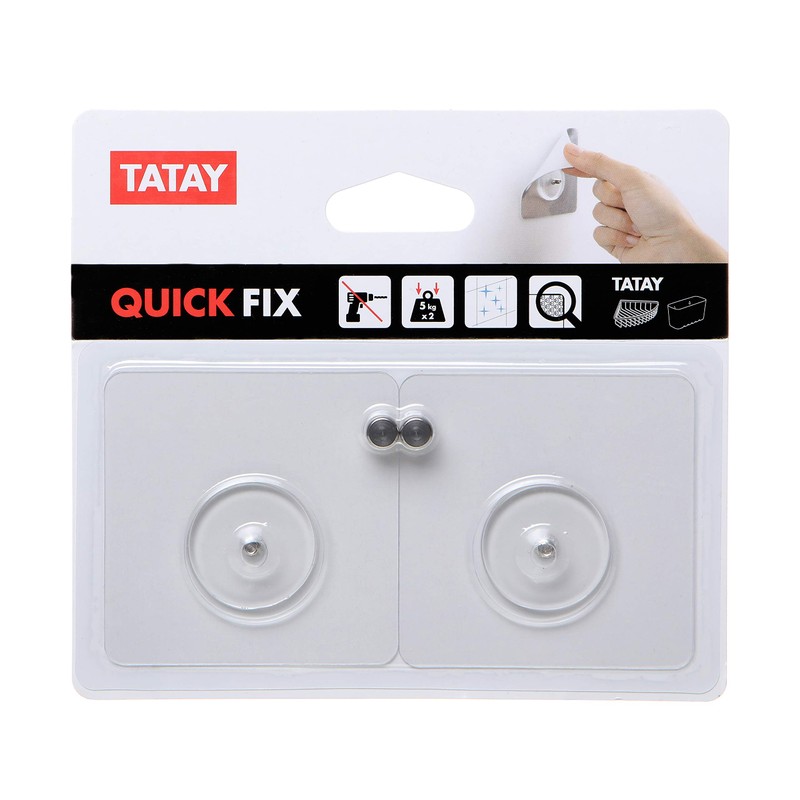 TATAY Wall Fixing Kit, 100% Stainless Steel,Transparent,Small