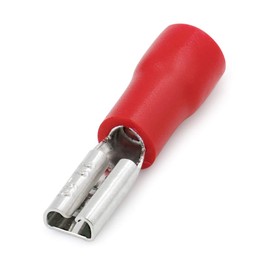 Heschen Female Quick Disconnects Vinyl Insulated, FDD1.25-110, 2.8 x 0.5mm Cable Terminal, for 0.5-1.5mm² (22-16 AWG), Red, 100Pack