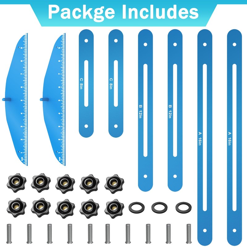 Fengone Stair Treads Gauge Template Tool Stair Tread Jig 11-60
