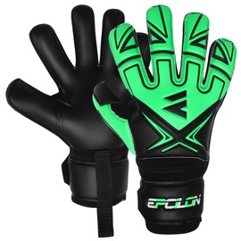 EPCILON Goalkeeper Gloves, Football Gloves, Boys, Girls, Junior, Adult Football Training Goalkeeper Gloves with Non-Slip & Primium Grip Fingersave (Green, 7)