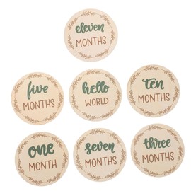 Operitacx Wooden Baby Milestone Discs Baby Monthly Milestone Cards Baby Growth Milestone Baby Monthly Card Baby Mile Card