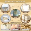 WANDIC 6 Sheets Transfer Stickers Gold Line Flower Border Pattern