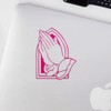 Decal Stickers of Hands Held in Prayer S (Pink) (Set
