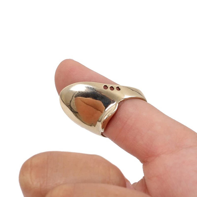 SOPOGER Archery Thumb Ring Horse Bow Brass Thumb Draw Release