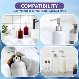 2Pack Pumps Lotion Soap Dispenser Replacement Pump for Your Liquid Soap, Lotion or Dish Soap Refill Dispenser Bathroom Worktop 28/400 Thread Size Kitchen(Sliver)