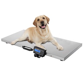 Dog Scale, 440LB Heavy Duty Digital Veterinary Scale 40.5 x 20.8, Stainless Steel Platform Electronic Postal Shipping Livestock Scale with Power Adapter for Pet Vet Animal Cat Sheep