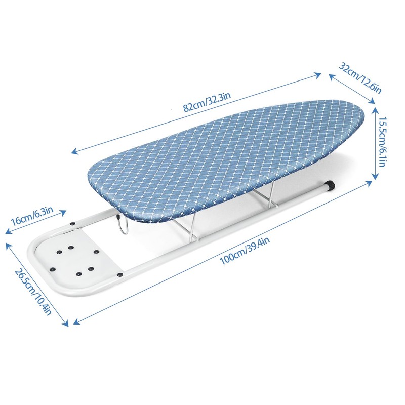 Duwee 12"×32" Table Top Ironing Board with Iron Rest,Small Ironing