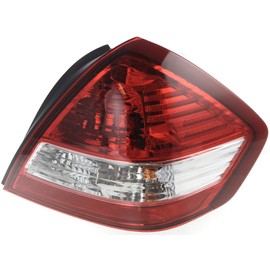 Evan-Fischer Tail Light Assembly Compatible with 2007-2011 Nissan Versa Halogen Clear & Red Lens Set of 2 Passenger and Driver Side