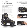 Ice Skates,Hockey Skates with Adjustable 4 Sizes,Soft Padding and Reinforced