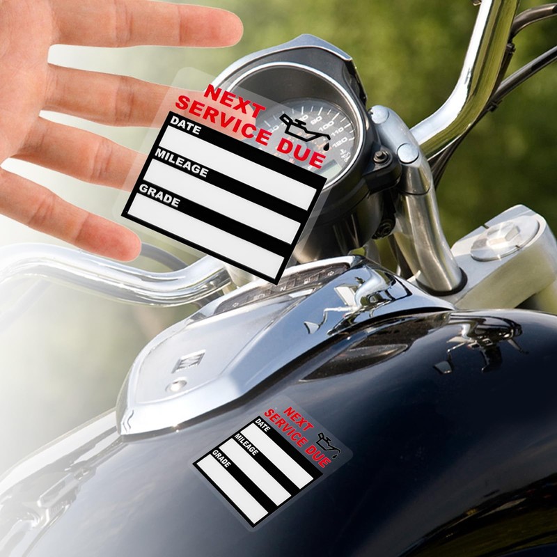Yourkar 120 PCS Oil Change Stickers Static Cling, 2×2 Inches