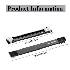 Adjustable Appliance Dolly with 360° Wheels, 2-Piece Heavy Duty Metal Base, Mobile Stand for Washer, Dryer, Fridge (white)