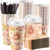 Pickmesh 50 Set 12oz Fall Coffee Cups Sets Pumpkin Maple
