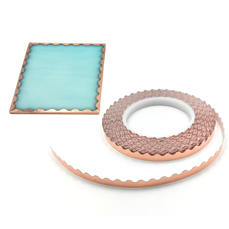 ARTKINGTO Scalloped Copper Foil Tape for Stained Glass, DIY Handicrafts,