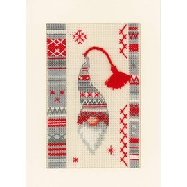 Vervaco Counted Cross Stitch Greeting Card Kit Christmas Elf (Set of 3)