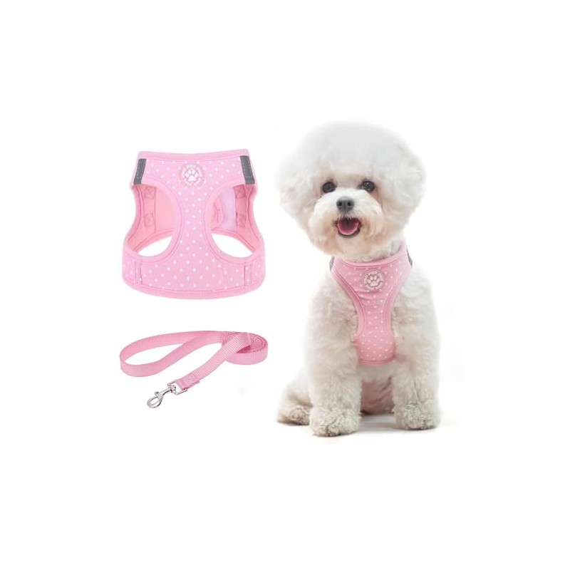 BINGPET BB5004 Polka Dot Soft Vest Dog Puppy Pet Harness