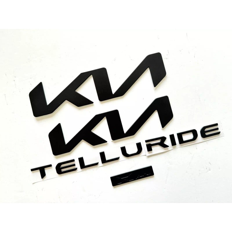 Advanced Trims 4PCS Matte Black Replacement Front Rear Emblems For