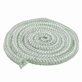 ILLIDAN Fiberglass Rope Diameter 6mm/8mm/10mm/12mm Length 2M/4M/10M Fiberglass Round Braided Rope High Temperature Stove Gasket Seal for Boiler Furnace Oven Kiln Casting, Fireplace Seal Rope Door Seal