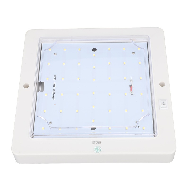 8x8 Inch DC 12‑24V Square RV Cabin Ceiling Lamp 9W