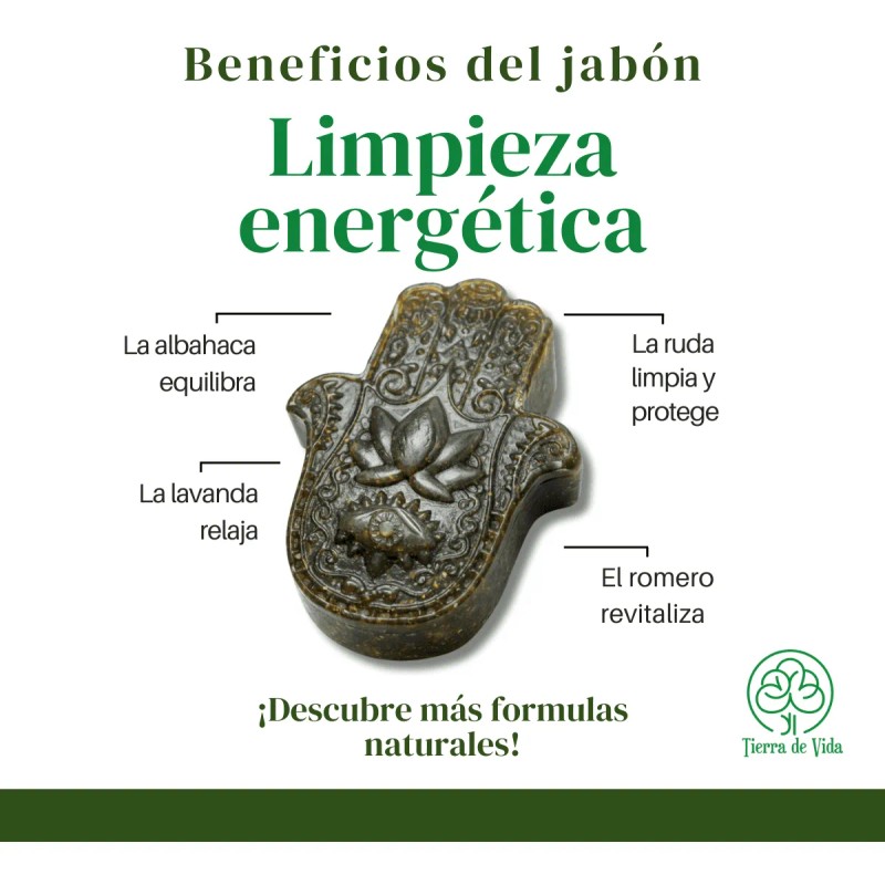 Jabón De Ruda Romero Albahaca Y Lavanda Limpieza Energética