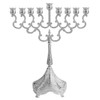 Ner Mitzvah Silver Plated Candle Menorah - Fits All Standard