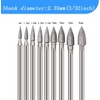 Luo ke 9 Pcs Bullet Shape Diamond Burr - 3/32''