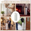 Sawysine White Ceramic Umbrella Stand with Hollow-out Design Heavy Porcelain