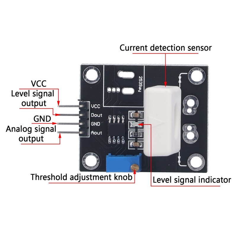 Hall Current Sensor, 35a WCS1800 DC 5V Short Circuit Protection
