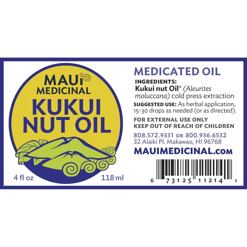 Kukui Nut Oil 4oz.