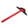 Woodworkers Edge Ruler Aluminum Alloy Red Black Adjustable Angle T